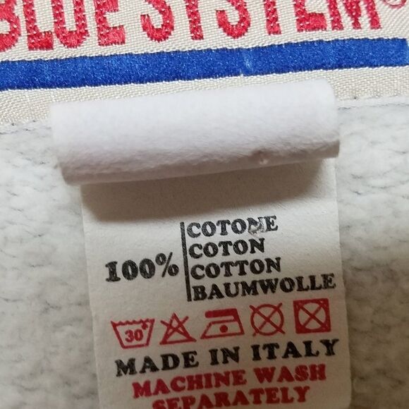 𝅺VINTAGE Italian Blue System Grey Full Zip Sweater - Picture 14 of 15